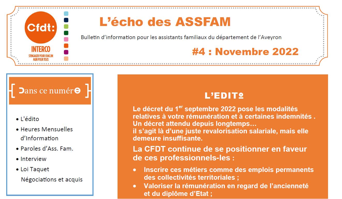 L’écho des ASSFAM N°4