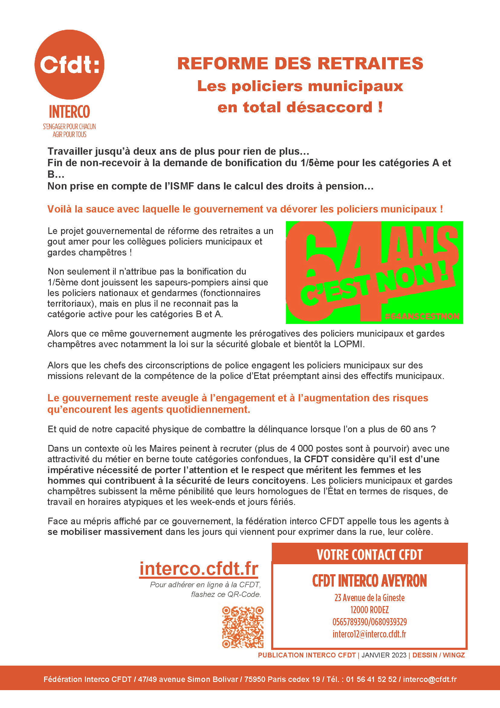 Réforme des retraites&nbsp;: les policiers municipaux en total désaccord&nbsp;!