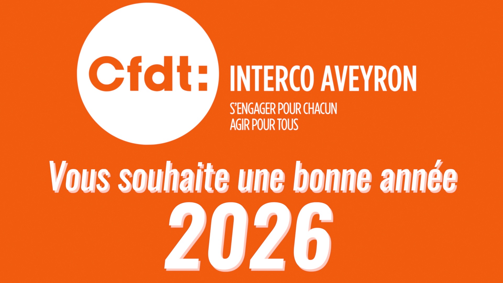 Vos élus CFDT interco vous souhaitent une bonne année 2026