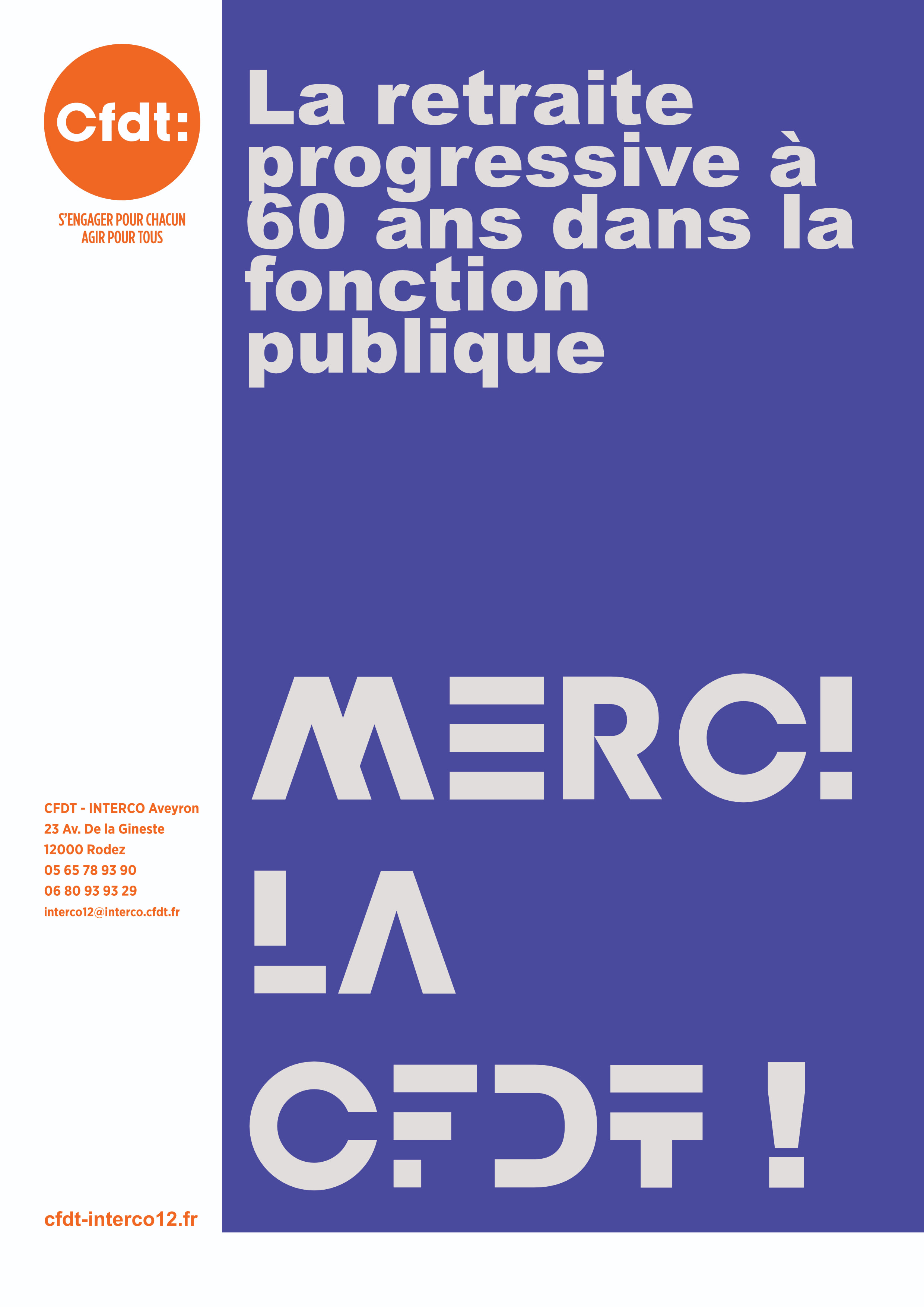Bonne nouvelle&nbsp;: L’âge de départ pour une retraite progressive est abaissé à 60 ans à compter du 1er septembre 2025 grâce à la CFDT&nbsp;! 