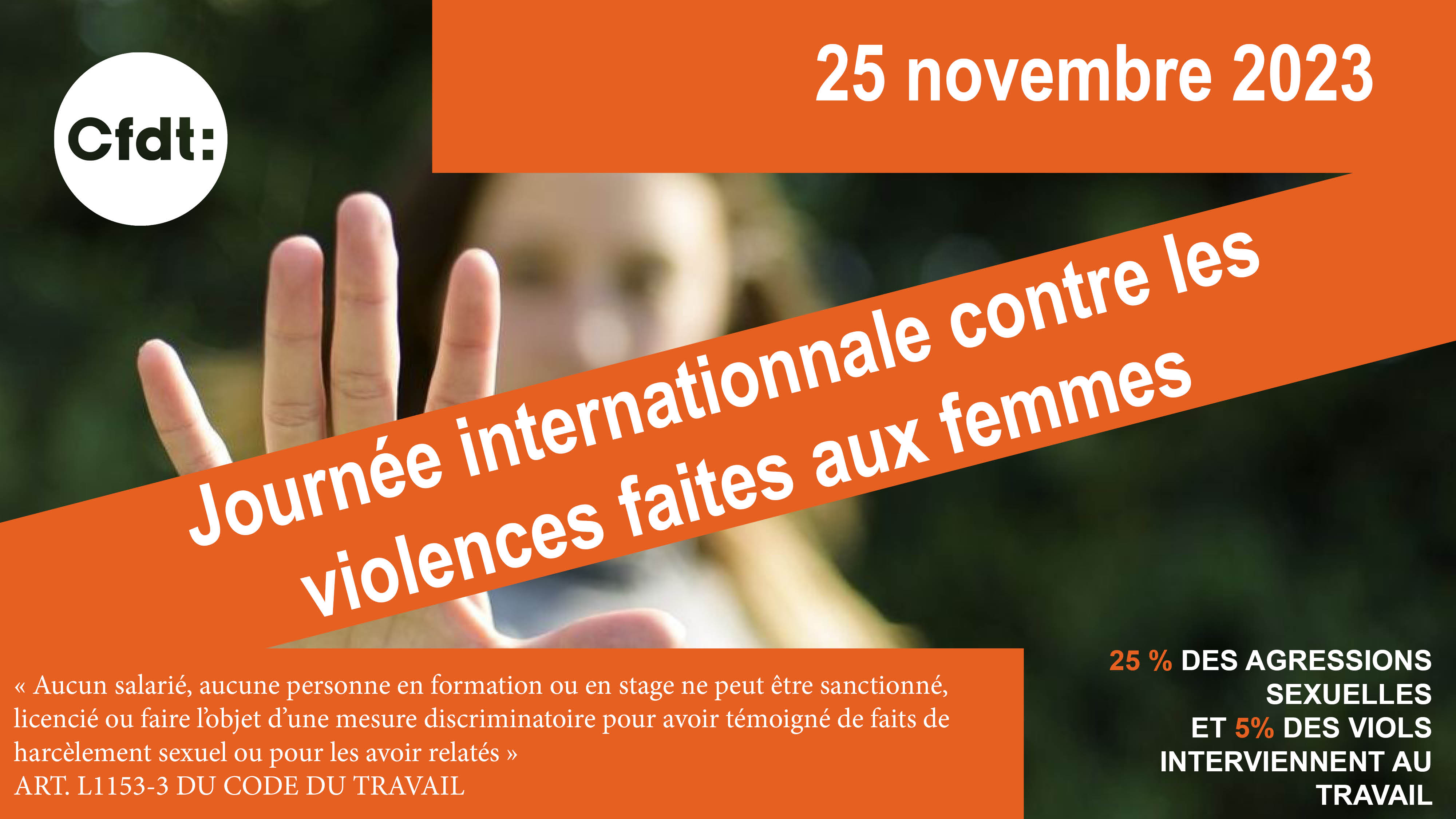 Le 25 novembre, mobilisons-nous contre les Violences Sexistes et Sexuelles au Travail 